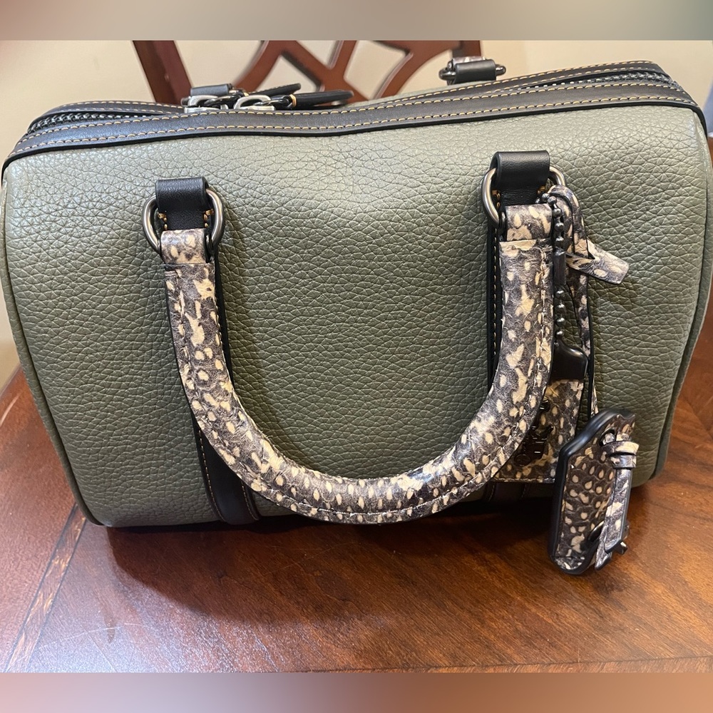 Coach Rudy Satchel in snake skin